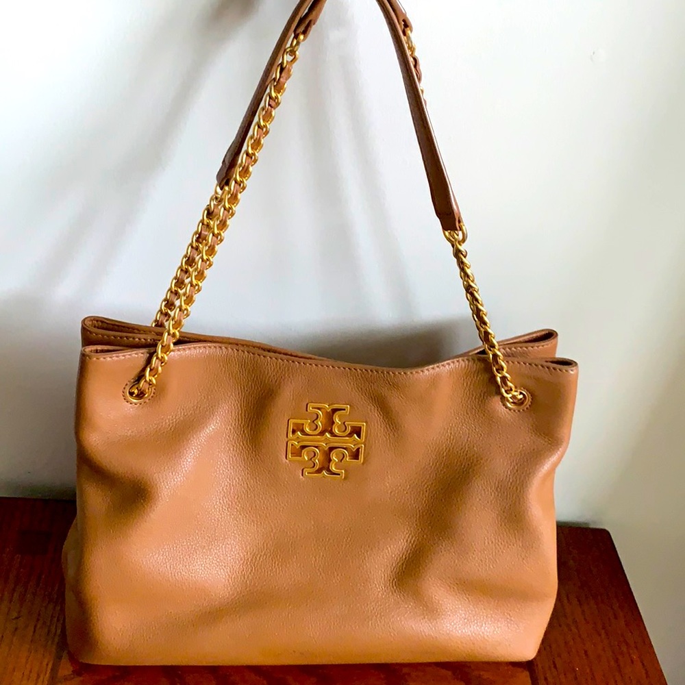 Tory Burch leather camel color satchel
